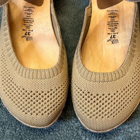 Jax&Bard Wooden Platform Knit, Leather Maryjane Maple Cream size 37(6.5-7) NWT - Picture 8 of 9